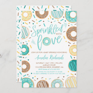 Doughnut Baby Sprinkle Invitation Sprinkled With L