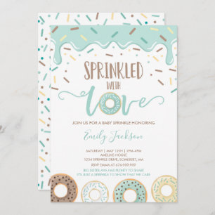 Doughnut Baby Sprinkle Invitation Sprinkled With L