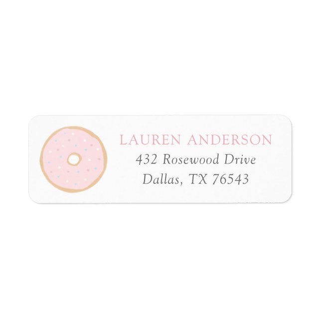 Doughnut Baby Sprinkle Return Address Label (Front)