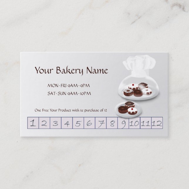 Doughnut Bakery Baker Shop Custom Customer Loyalty (Front)