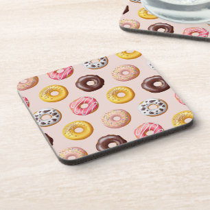 Doughnut Bakery Shop Pattern Coaster