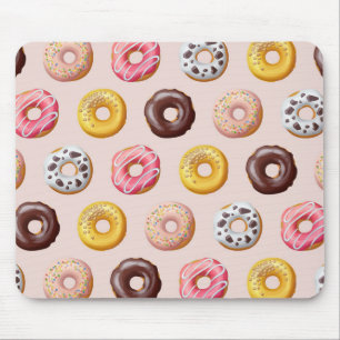 Doughnut Bakery Shop Pattern Mouse Pad
