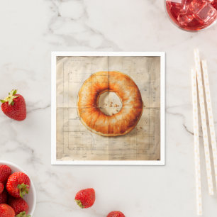 Doughnut Bakery Sweet Diagram Napkin