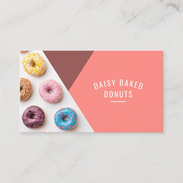 Doughnut Bakery Sweets Chef Desserts Business Card (Front)
