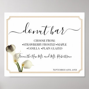 Doughnut Bar Sweets Table Wedding Reception Sign