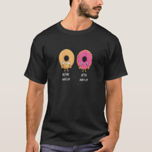 Doughnut Before After Makeup Sarcastic Doughnut Fa T-Shirt