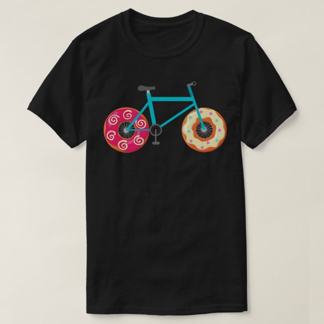 Doughnut    Bicycle With Doughnut Wheels  T-Shirt (Design Front)
