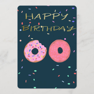 Doughnut Birthday Card. Invitation
