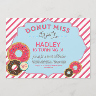 Doughnut Birthday Invitation