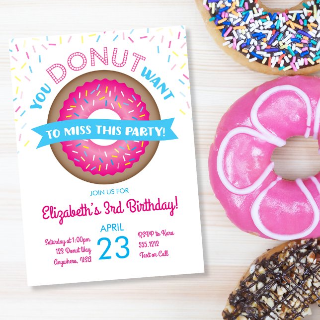 Doughnut Birthday Invitation (Creator Uploaded)