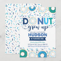 Doughnut Birthday Invitation Doughnut Grow Up Part