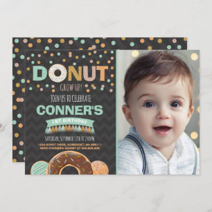 Doughnut Birthday Invitation Doughnut Grow Up Part