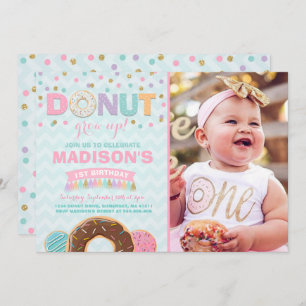 Doughnut Birthday Invitation Doughnut Grow Up Part
