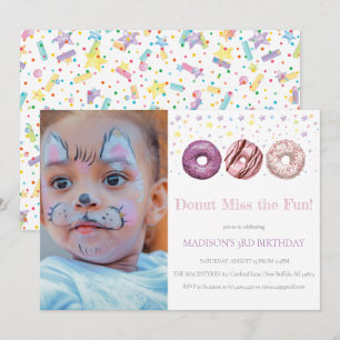 Doughnut Birthday Invitation Doughnut Grow Up Phot
