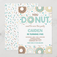 Doughnut Birthday Invite You Doughnut Want To Miss