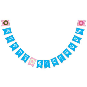 Doughnut Birthday Party Bunting