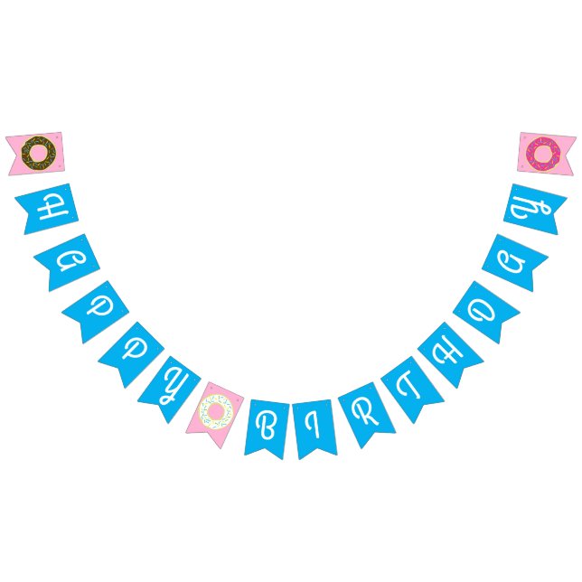 Doughnut Birthday Party Bunting (All)
