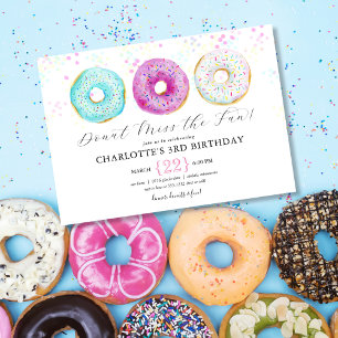 Doughnut Birthday Party Invitation