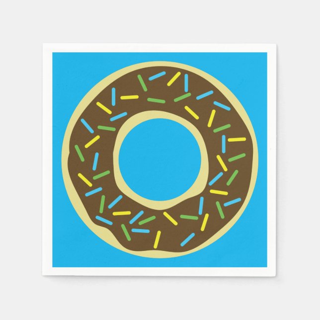 Doughnut Birthday Party Napkin (Front)
