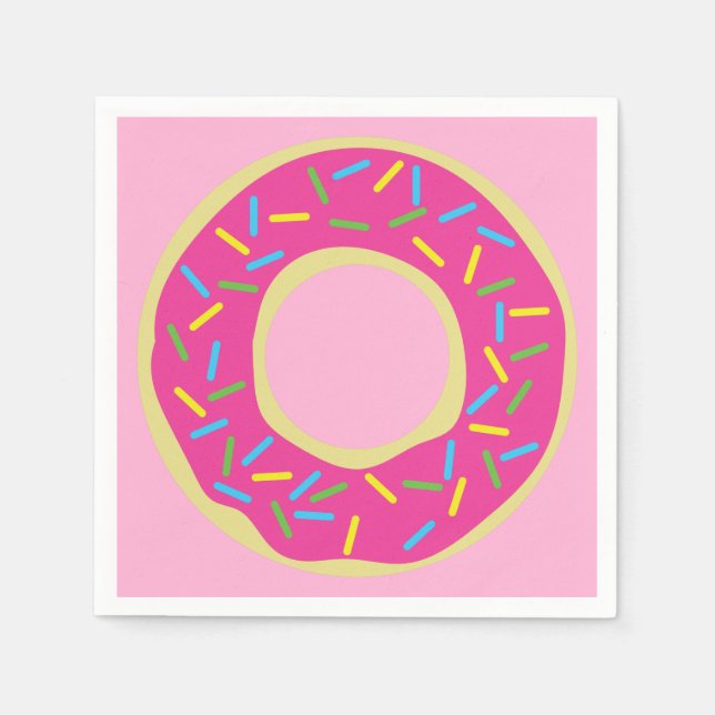 Doughnut Birthday Party Napkin (Front)