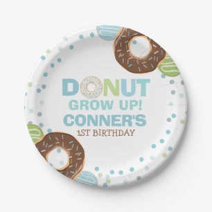 Doughnut Birthday Party Paper Plate 7" Doughnut