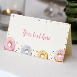 Doughnut Birthday Party Place Card