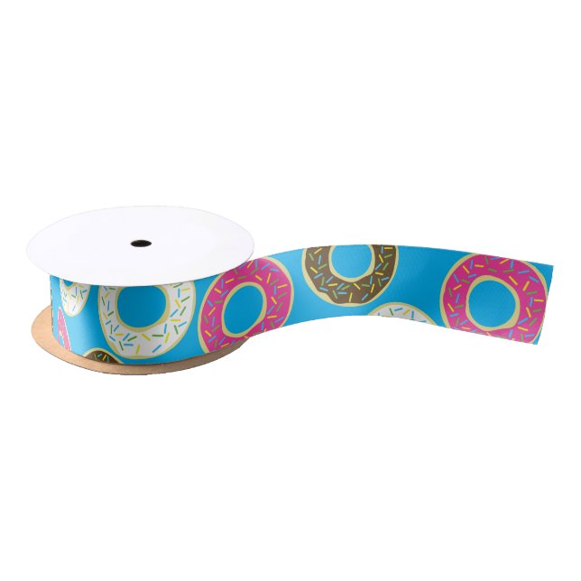 Doughnut Birthday Party Satin Ribbon (Spool)