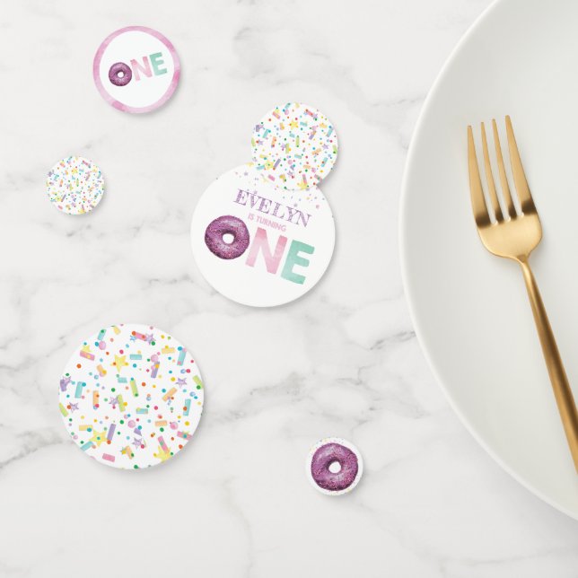 Doughnut Birthday Personalised Confetti (Group)