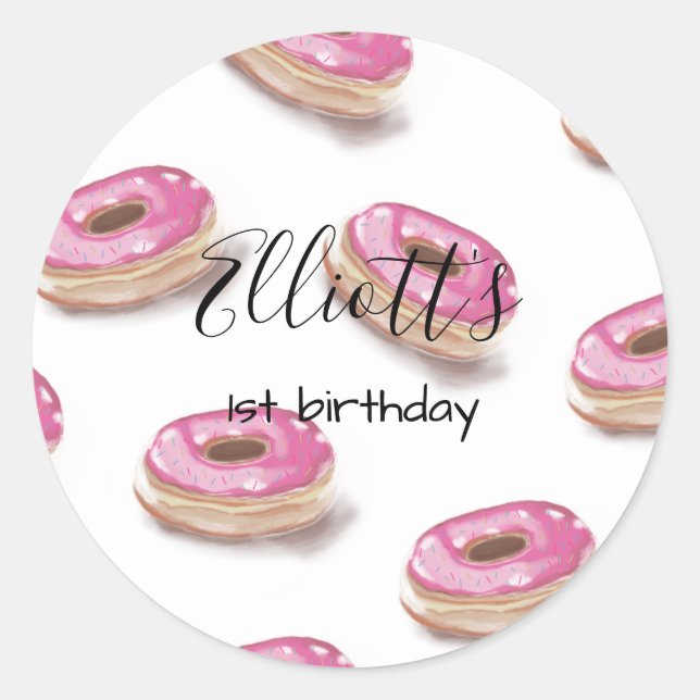 Doughnut birthday stickers (Front)