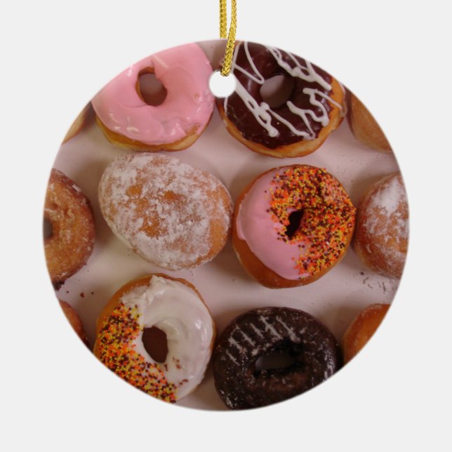 Doughnut Box! Ceramic Ornament (Front)