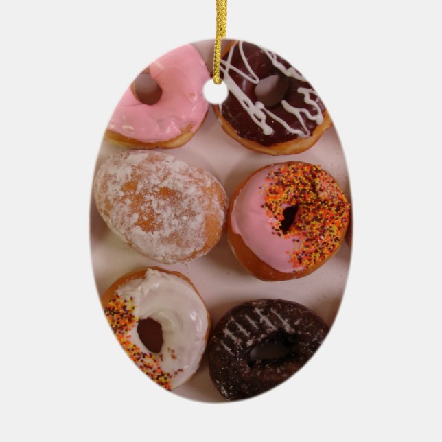 Doughnut Box! Ceramic Ornament (Front)