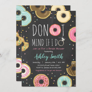 Doughnut Bridal Shower Invitation Mind If I Do
