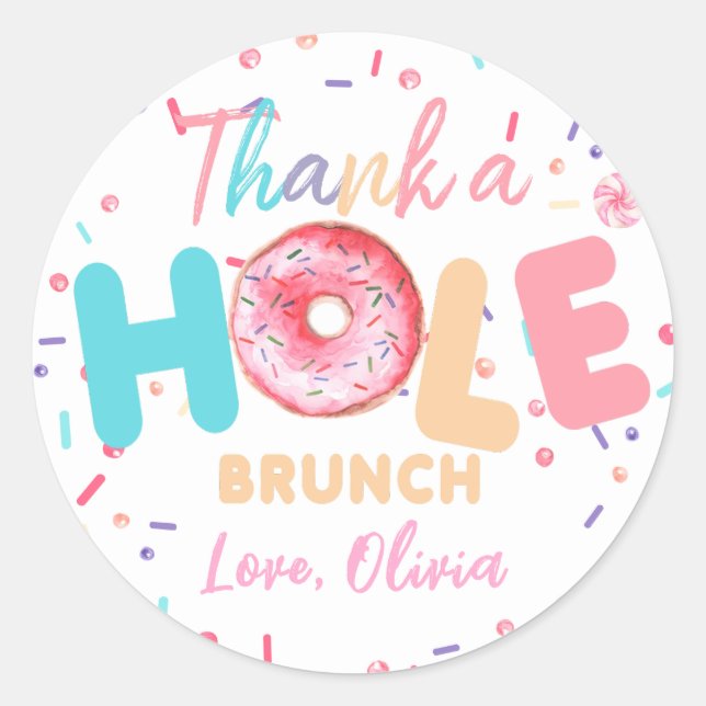  Doughnut Candy Birthday Sticker (Front)