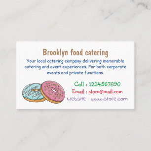 Doughnut cartoon illustration business card