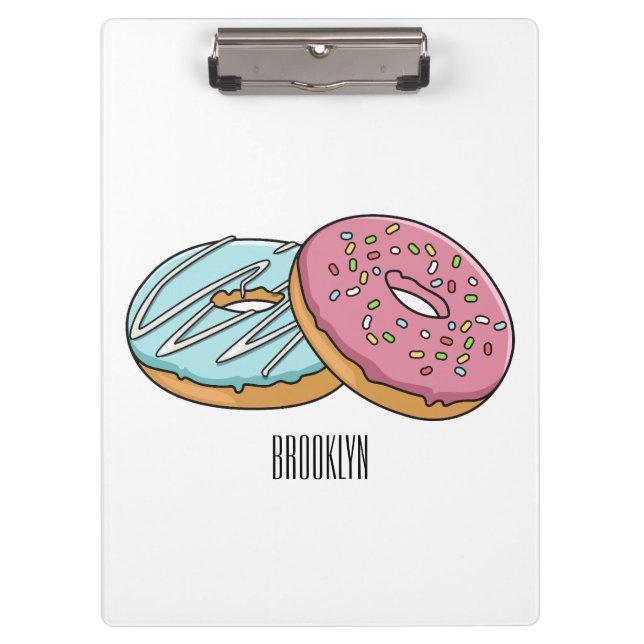Doughnut cartoon illustration  clipboard (Front)