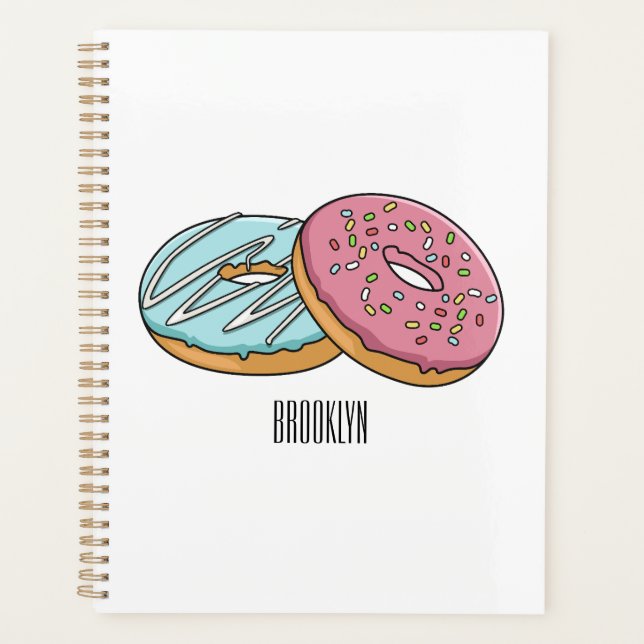 Doughnut cartoon illustration planner (Front)