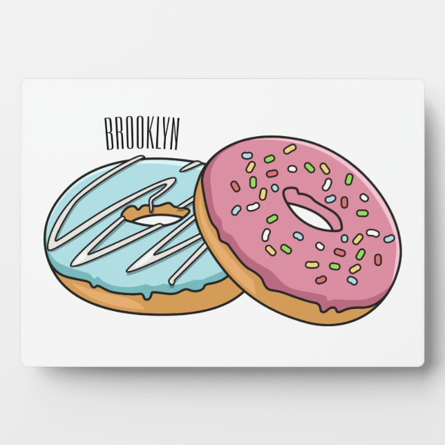 Doughnut cartoon illustration plaque (Front)