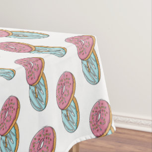 Doughnut cartoon illustration  tablecloth