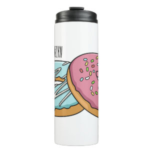 Doughnut cartoon illustration thermal tumbler