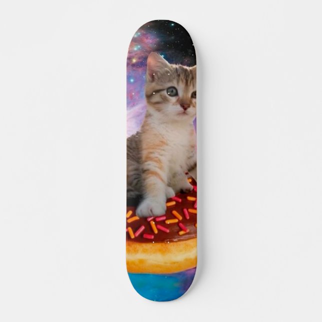 Doughnut Cat - Doughnut lover Skateboard (Front)