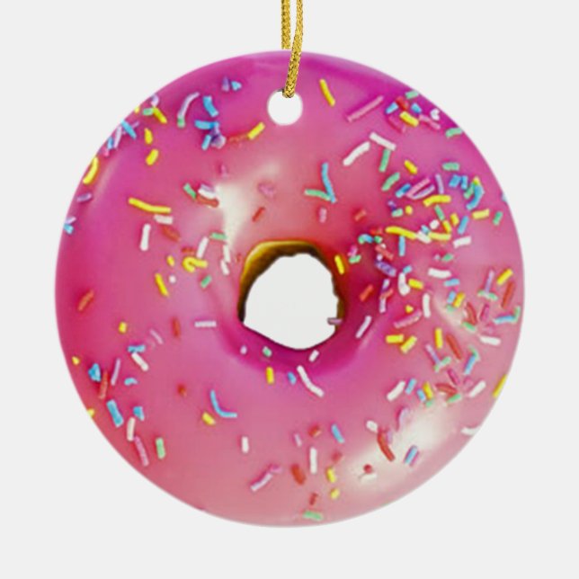 Doughnut Ceramic Ornament (Front)
