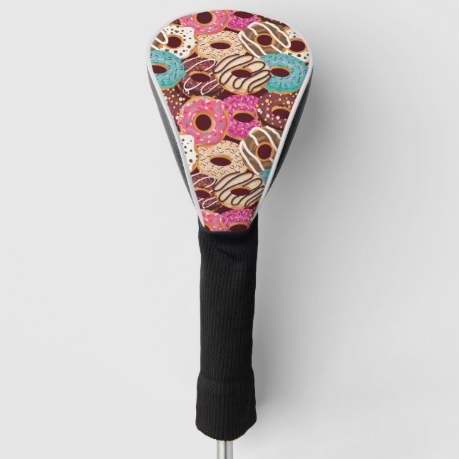 Doughnut, chocolate doughnut & chocolate to snack  golf head cover (Front)
