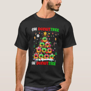 Doughnut Christmas Tree Santa Reindeer Elf Doughnu T-Shirt