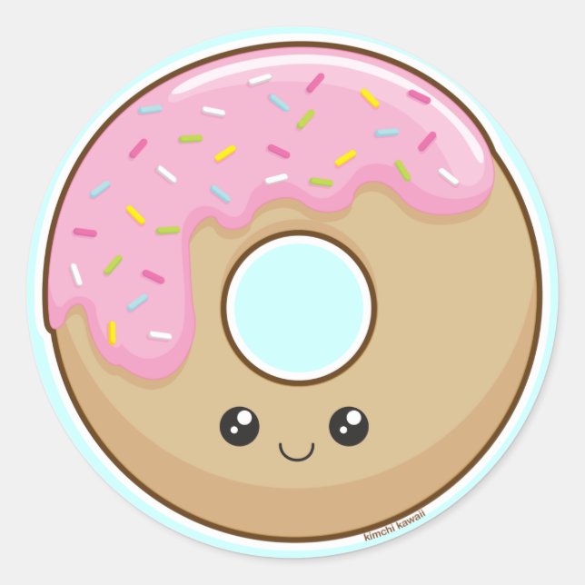 Doughnut Classic Round Sticker (Front)