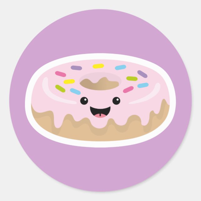 Doughnut Classic Round Sticker (Front)