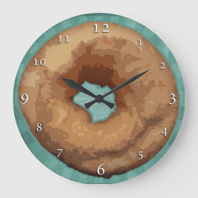 Doughnut Clock: plain or personalised Large Clock (Front)