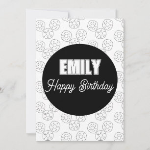 Doughnut Colouring Birthday Party Holiday Card