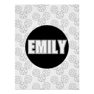Doughnut Colouring Name Poster
