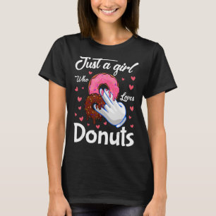 Doughnut Cute A Girl Love Doughnut Women Clothing T-Shirt
