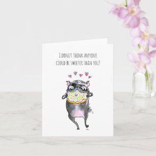 Doughnut Dance Pug Card